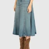 Midi Jeans Rock