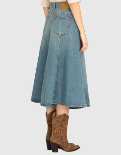 Midi Jeans Rock