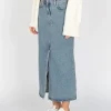 Midi Jeans-Rock mit Gehschlitz