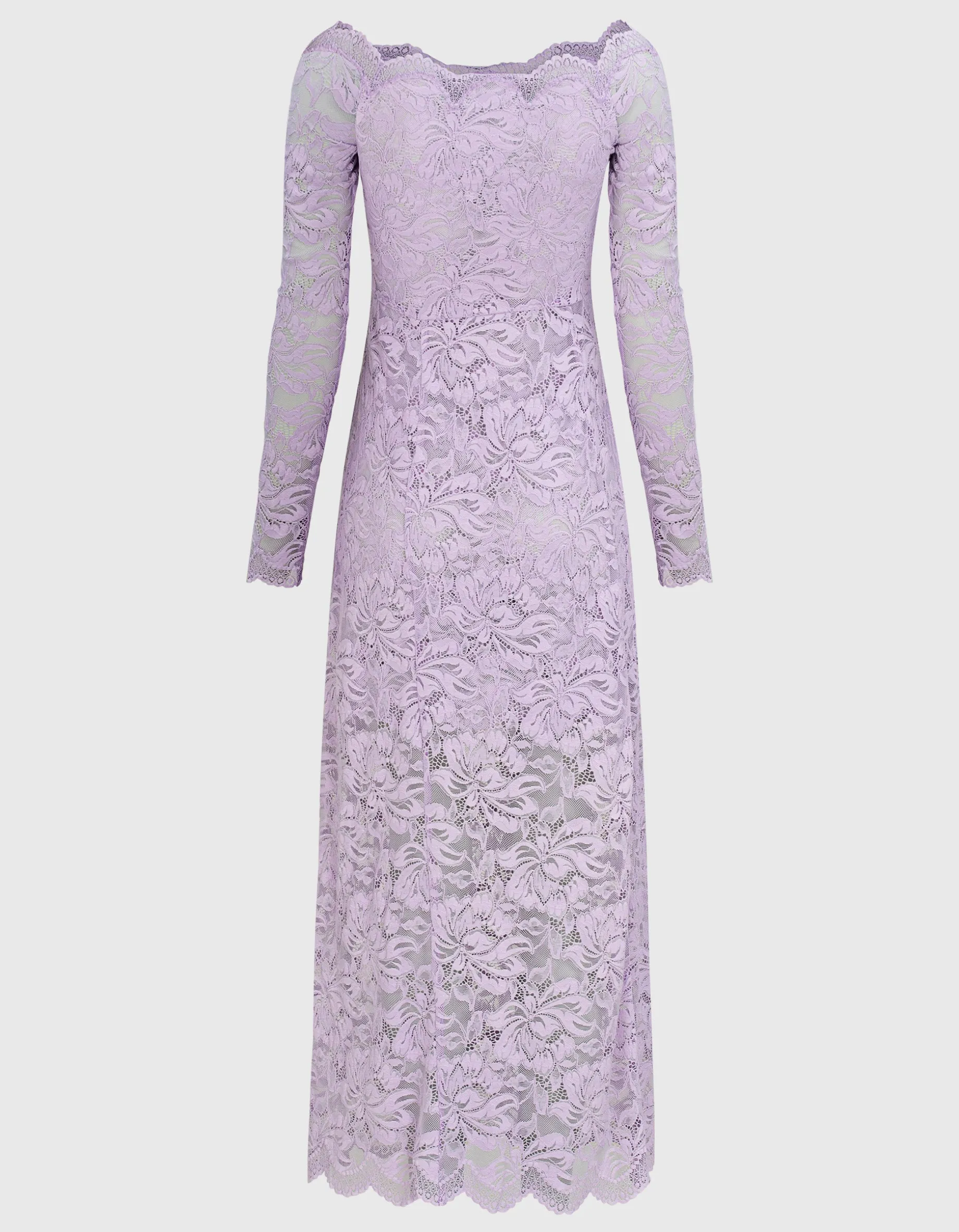 Midi Spitzen-Kleid mit Knotendetail