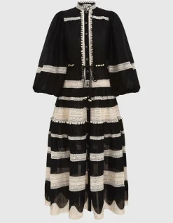 Midi-Kleid Rhiannon Lace Billow mit Spitzendetails