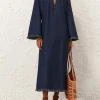 Midi-Kleid Rhiannon mit Fransen