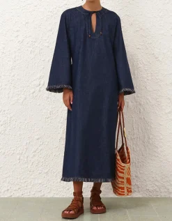 Midi-Kleid Rhiannon mit Fransen
