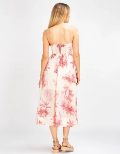 Midi-Träger-Korsagenkleid Waverly