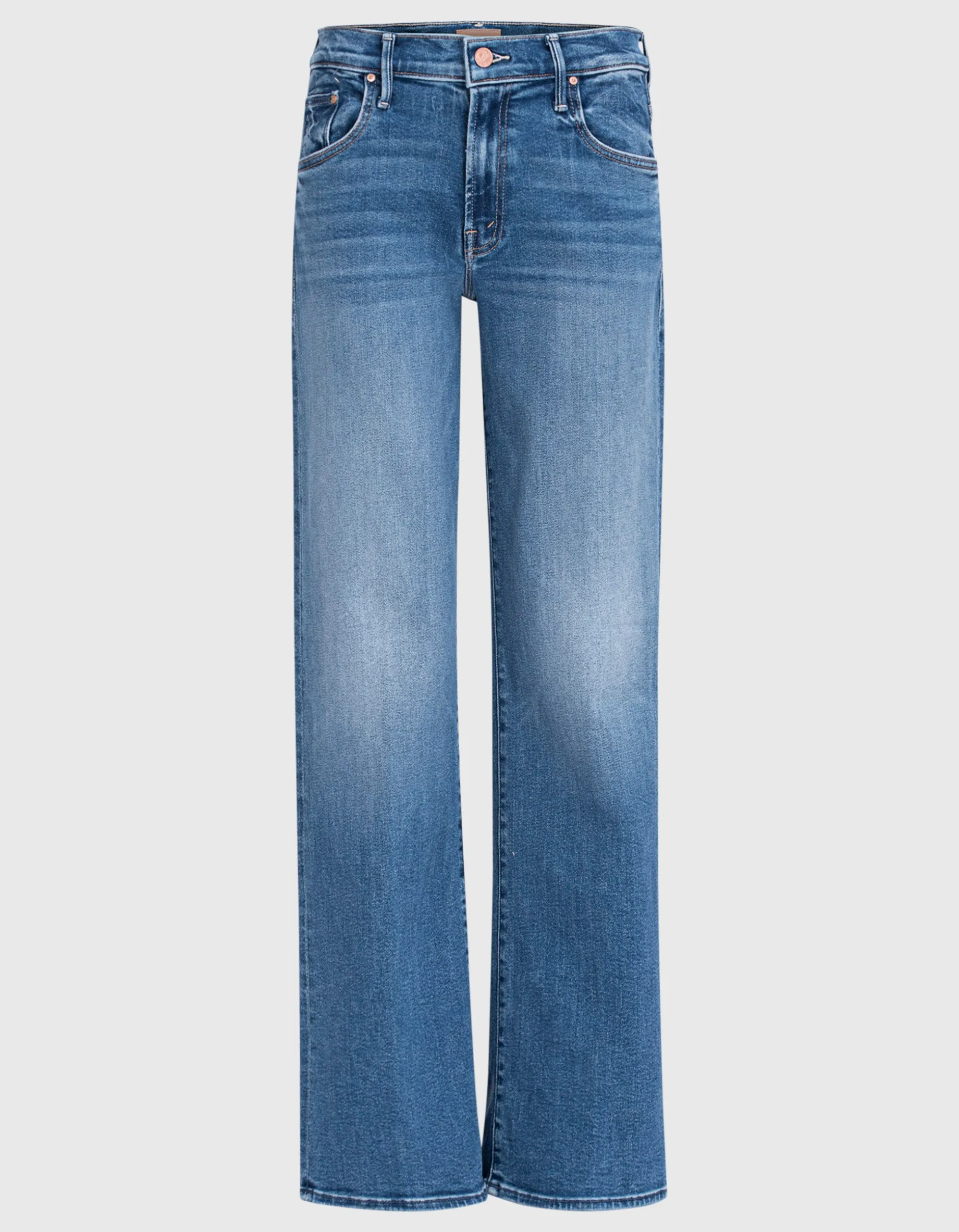 Mid-Rise Straight-Leg Jeans