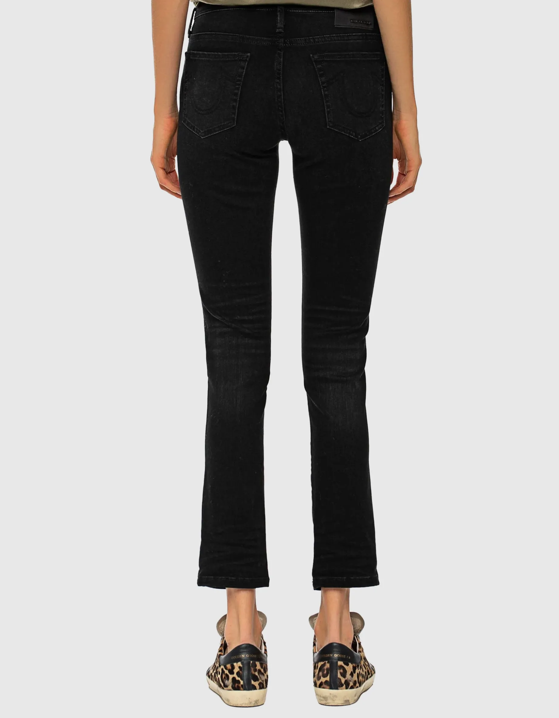 Mid-Waist Straight-Leg Jeans