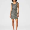 Mini Strick-Kleid mit Pailletten-Besatz