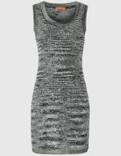 Mini Strick-Kleid mit Pailletten-Besatz
