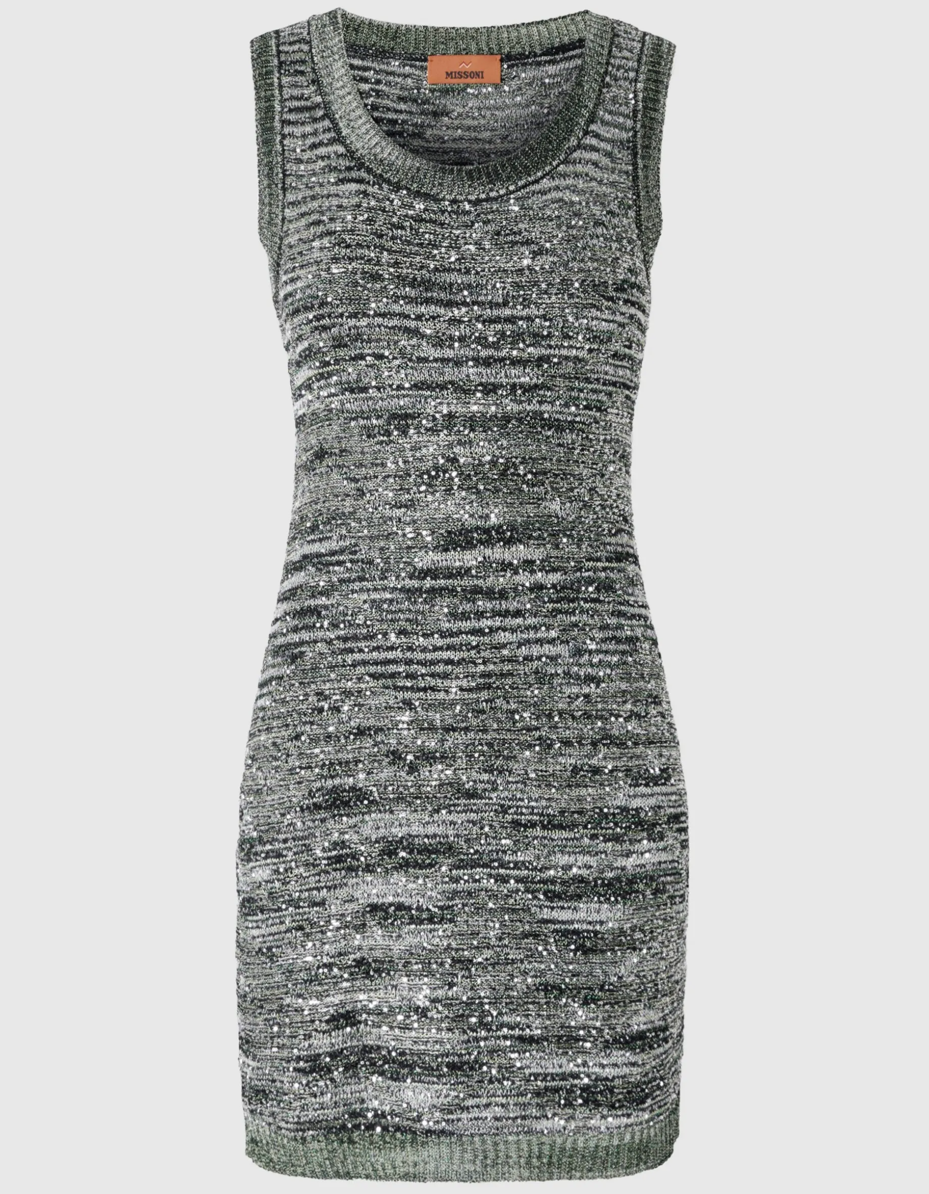Mini Strick-Kleid mit Pailletten-Besatz