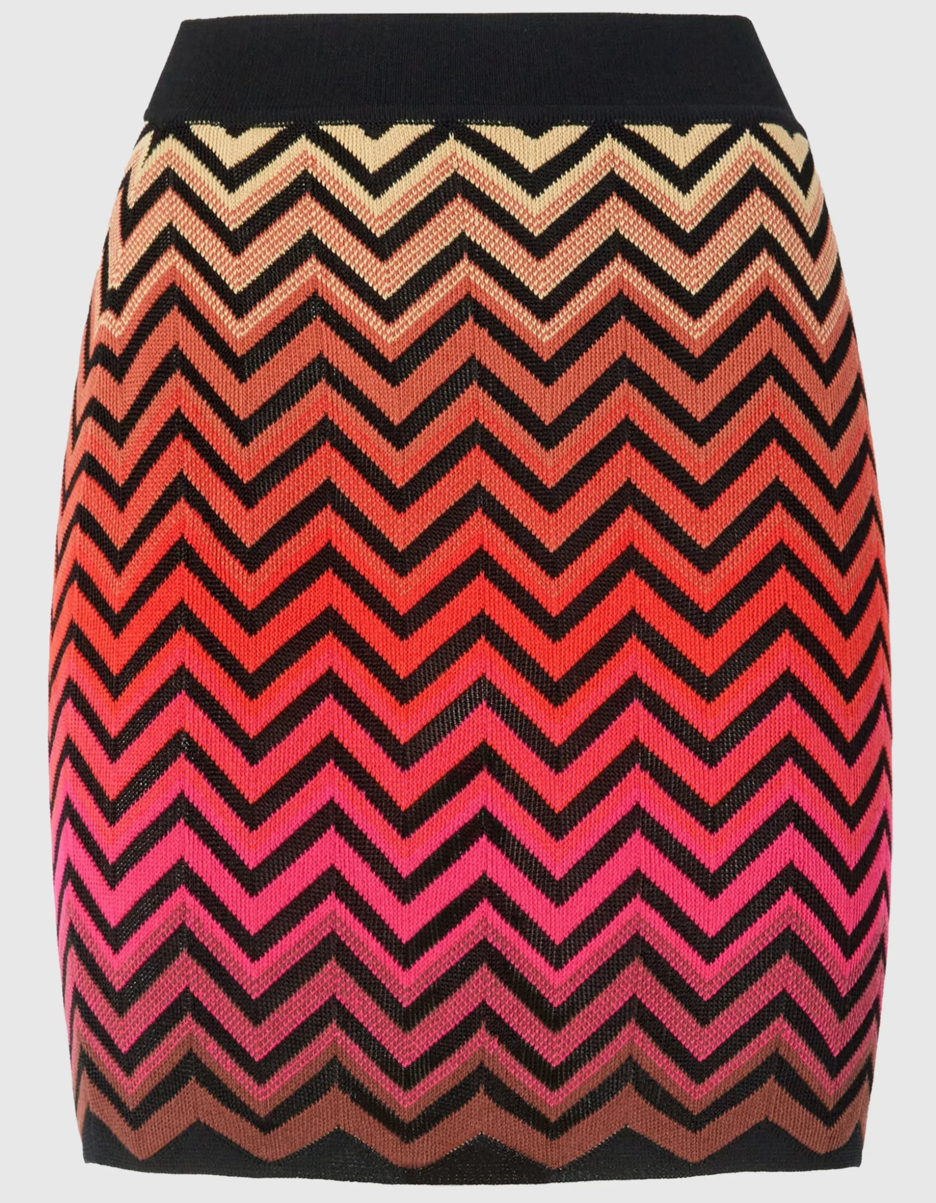Minirock aus Baumwolle und Viskose mit Dégradé Chevron