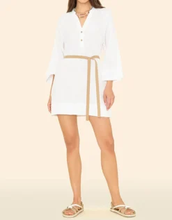 Musselin-Kleid Carlotta mit Bindegürtel