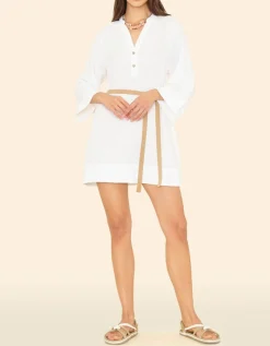 Musselin-Kleid Carlotta mit Bindegürtel