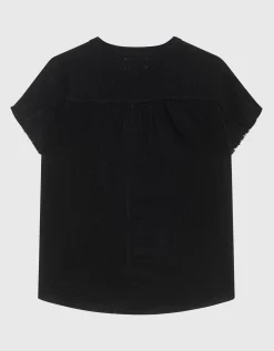Musselin-Kurzarm-Bluse Kane