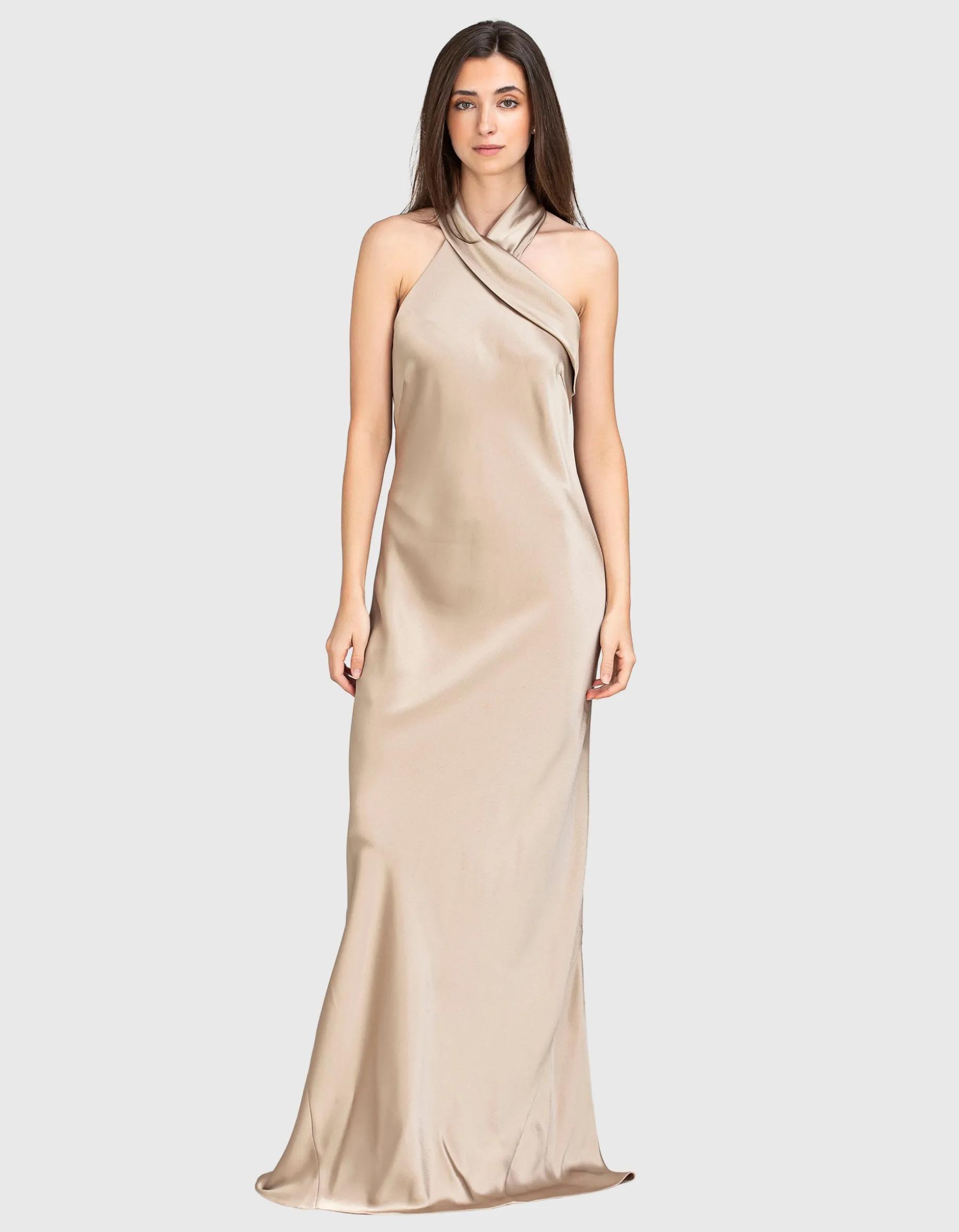 Neckholder Satin-Kleid Pandora