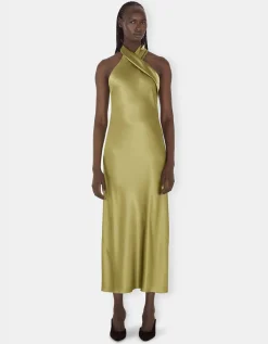 Neckholder Satin-Kleid Pandora