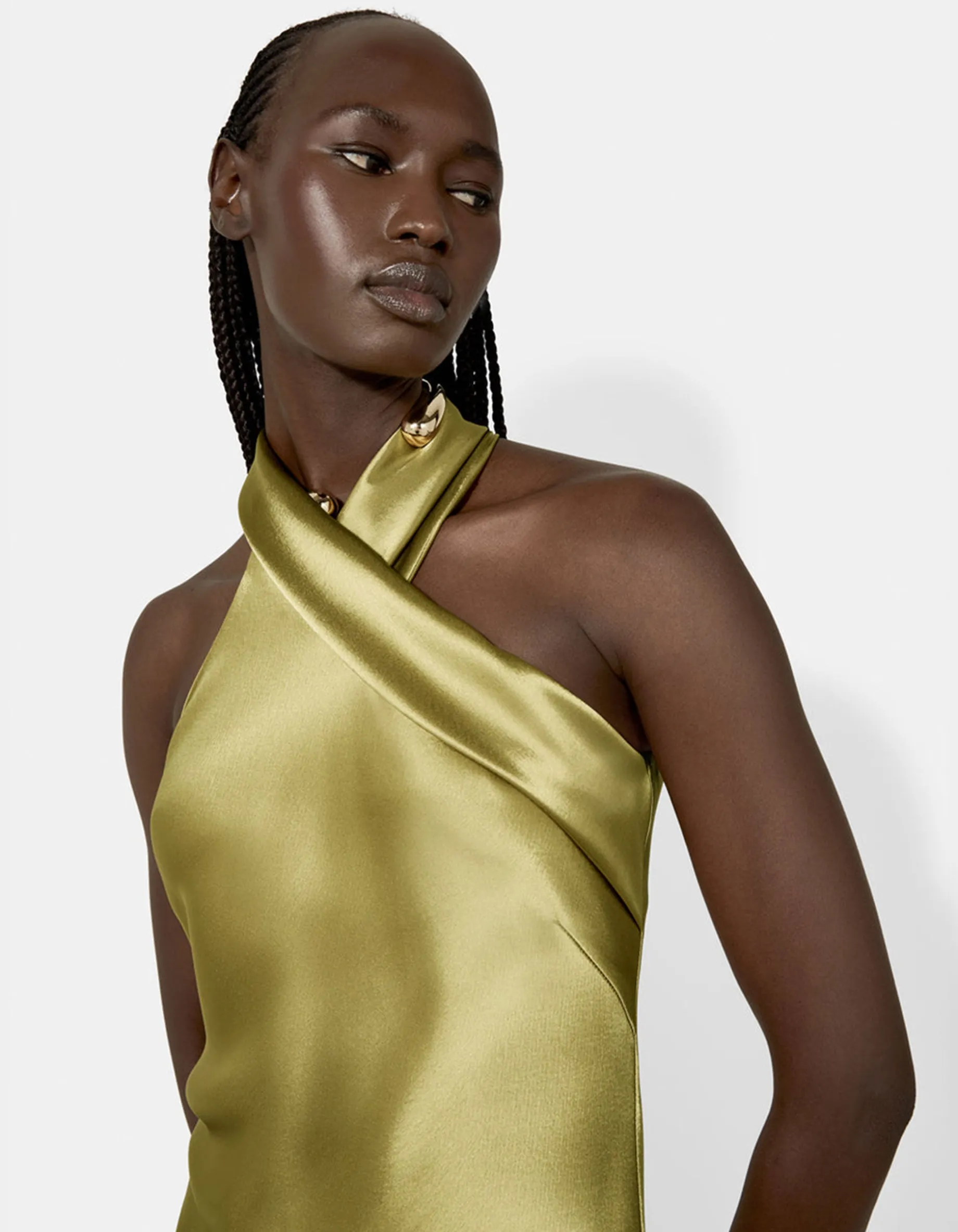 Neckholder Satin-Kleid Pandora