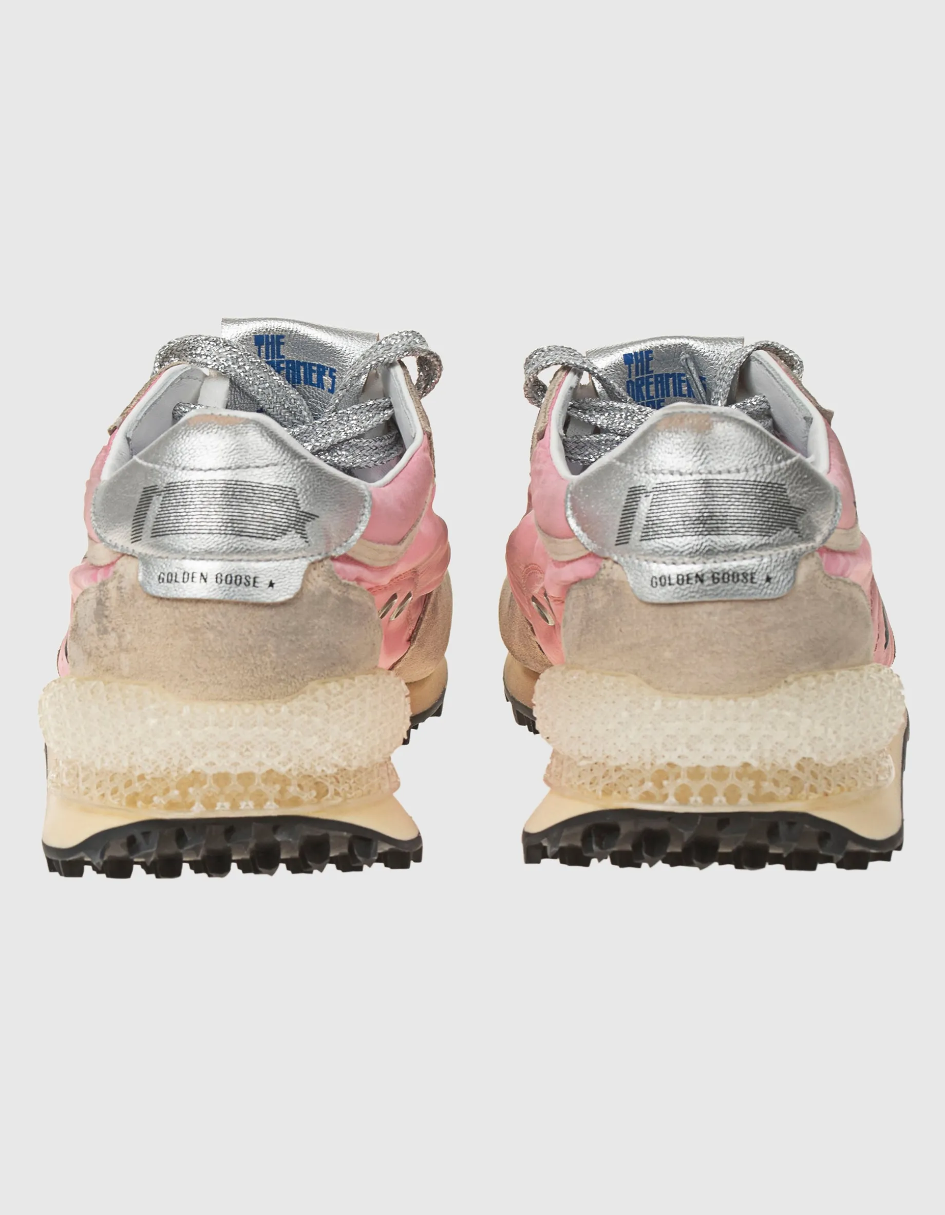 Nylon-Sneaker mit Leder-Details