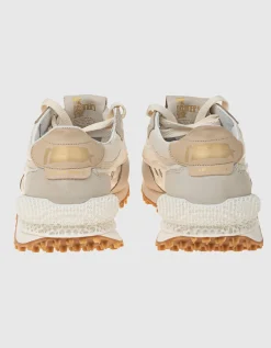 Nylon-Sneaker mit Leder-Details