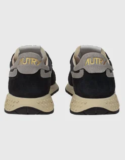 Nylon-Sneaker mit Leder-Details