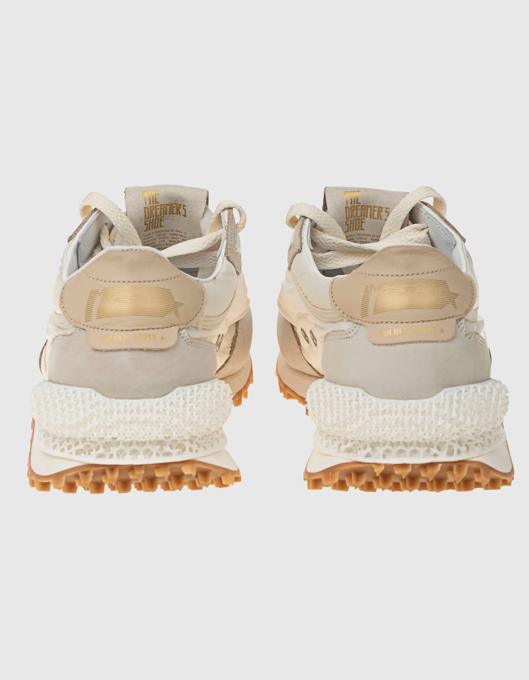 Nylon-Sneaker mit Leder-Details