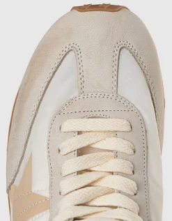 Nylon-Sneaker mit Leder-Details