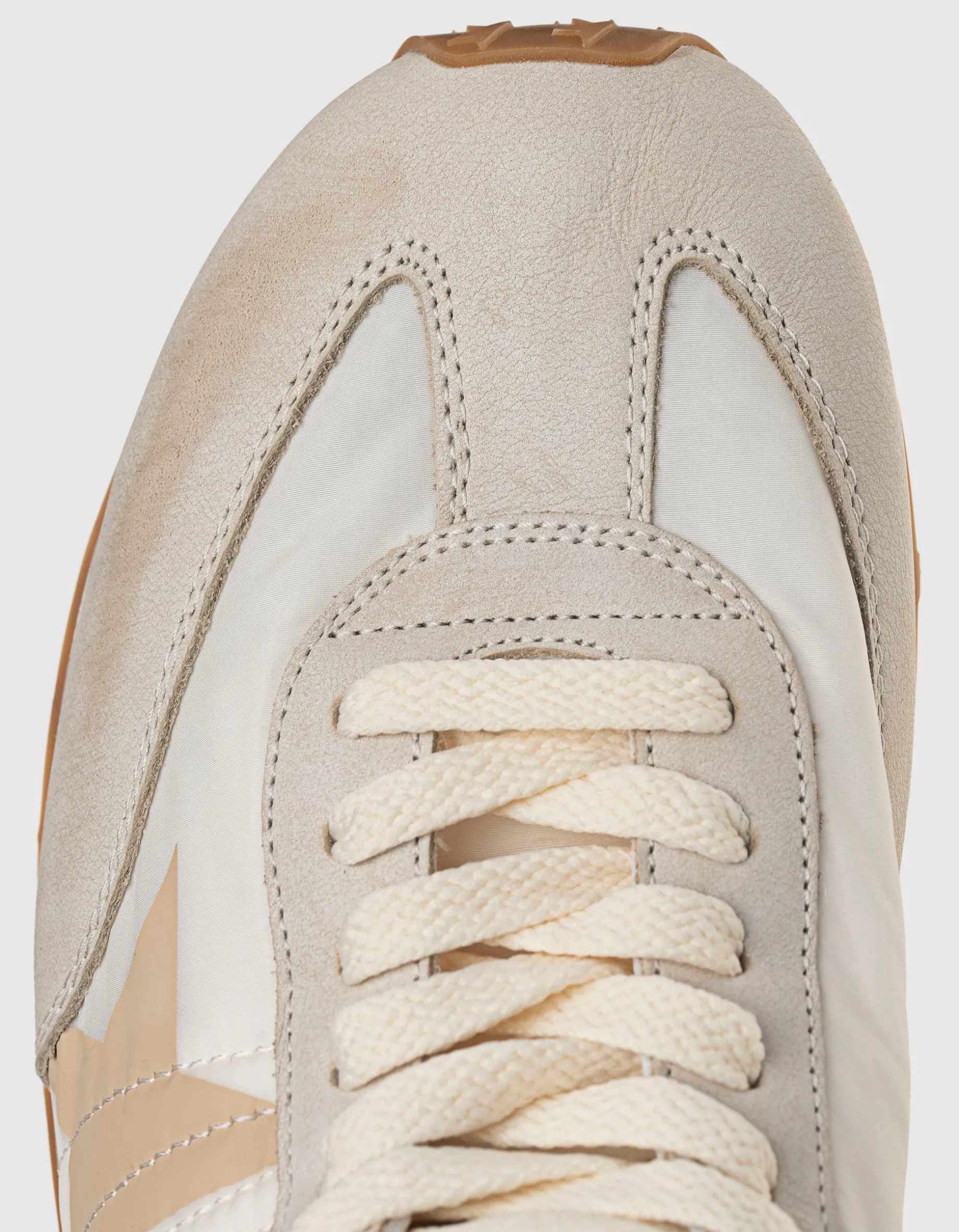 Nylon-Sneaker mit Leder-Details