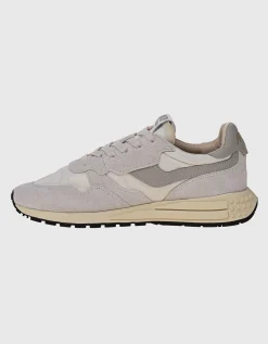 Nylon-Sneaker mit Wildleder-Details