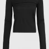 Off Shoulder Viskose-Longsleeve