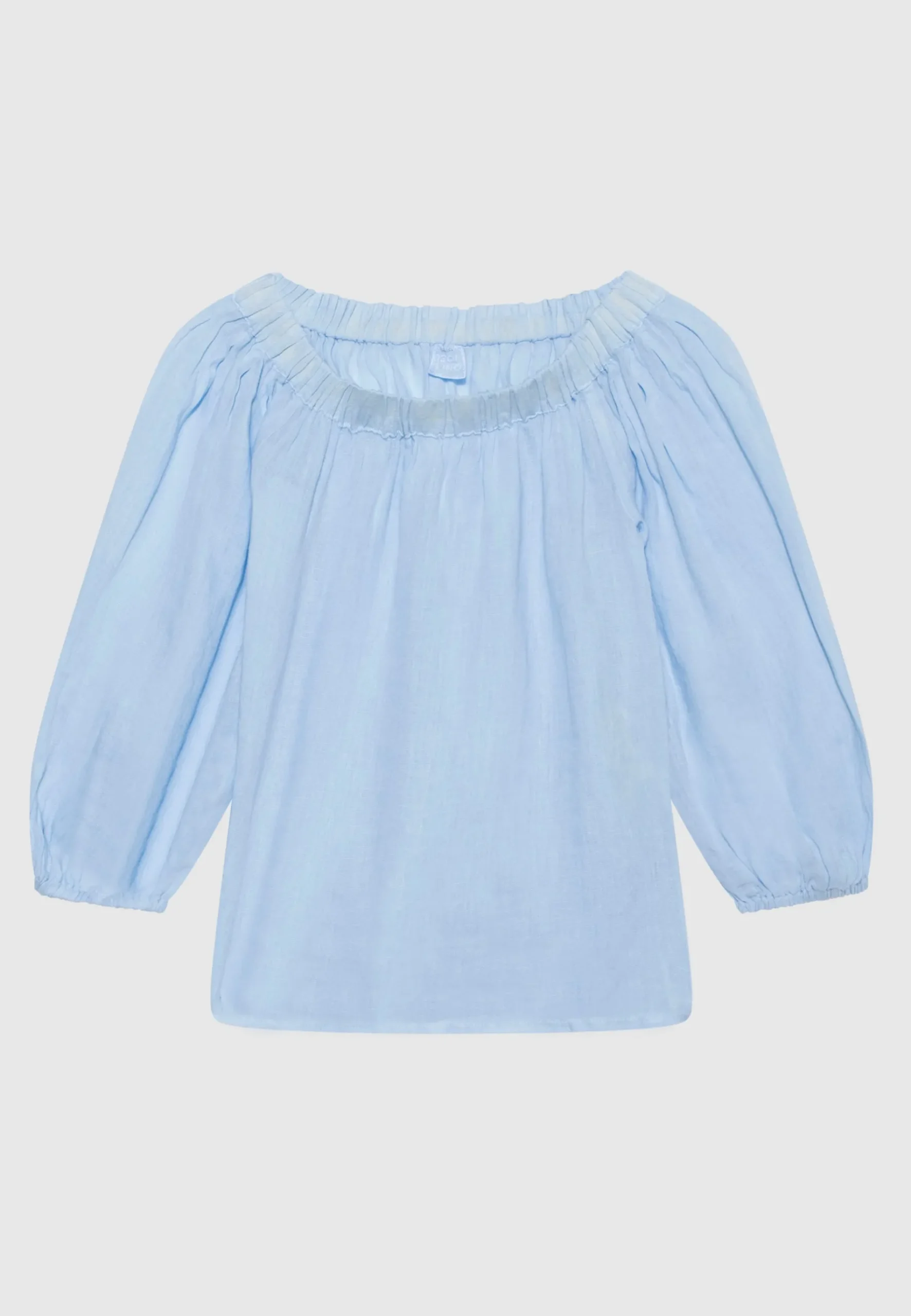 Off-Shoulder Leinen-Bluse