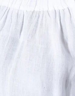 Off-Shoulder Leinen-Bluse