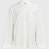 Oversize Bluse mit Brusttasche