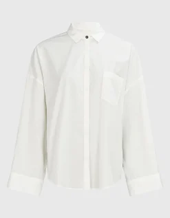 Oversize Bluse mit Brusttasche