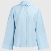 Oversize Bluse mit Brusttasche