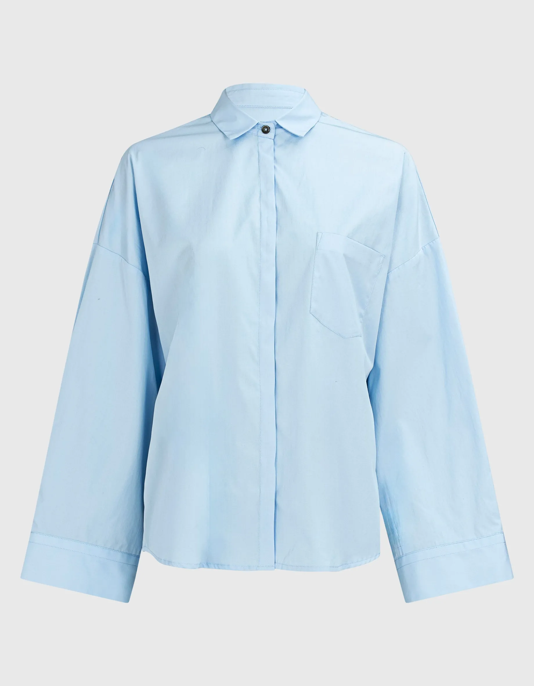 Oversize Bluse mit Brusttasche