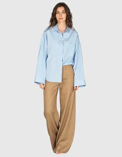 Oversize Bluse mit Brusttasche