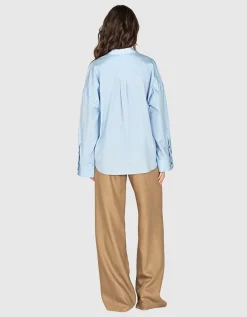 Oversize Bluse mit Brusttasche