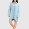 Oversize Denim-Hemdkleid Kansas