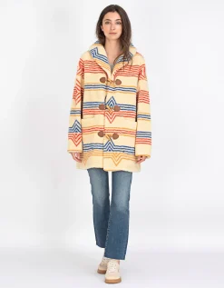 Oversize Duffle-Coat aus Fleece