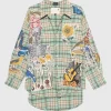 Oversize Flanell-Hemd mit Applikation