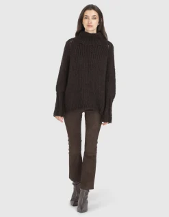 Oversize Grobstrick-Kaschmirpullover