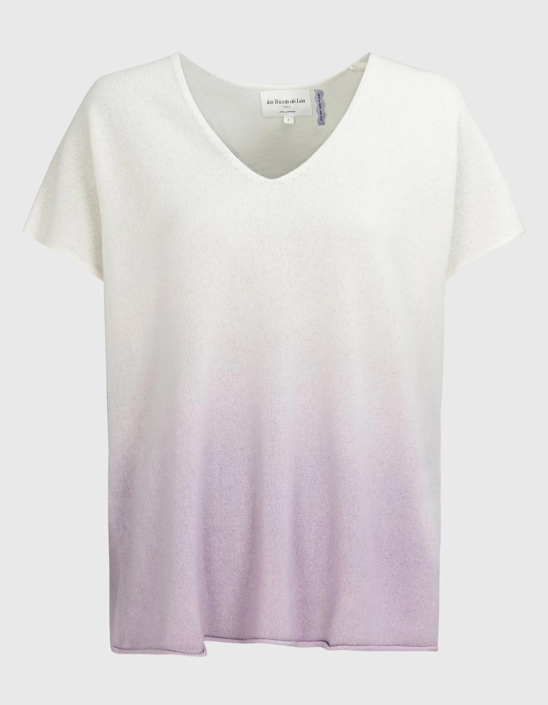 Oversize Kaschmir-Kurzarm-Shirt