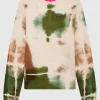 Oversize Kaschmir-Pullover im Batik-Design