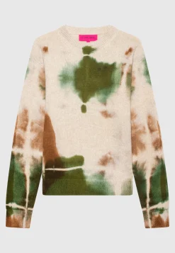 Oversize Kaschmir-Pullover im Batik-Design