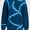 Oversize Kaschmirpullover im Batik-Design