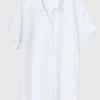 Oversize Kurzarm-Bluse Channing