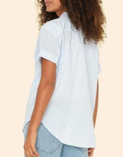 Oversize Kurzarm-Bluse Channing