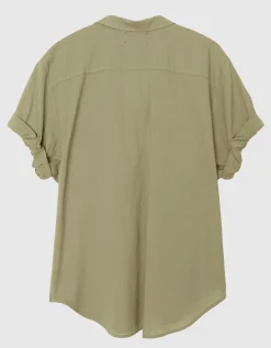 Oversize Kurzarm-Bluse Channing