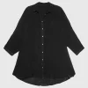 Oversize Leinen-Bluse