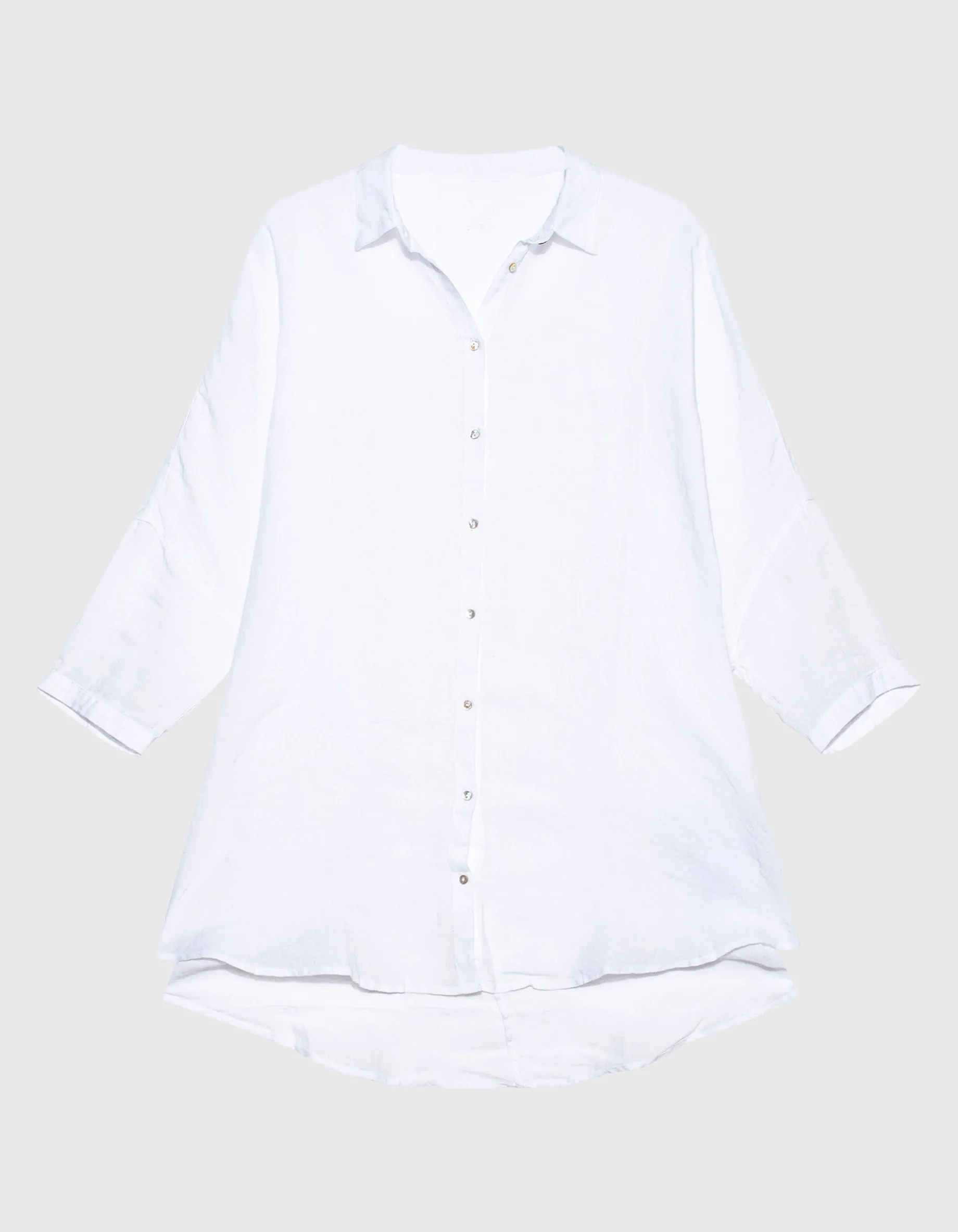 Oversize Leinen-Bluse