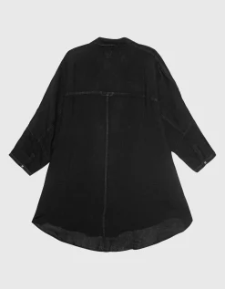 Oversize Leinen-Bluse
